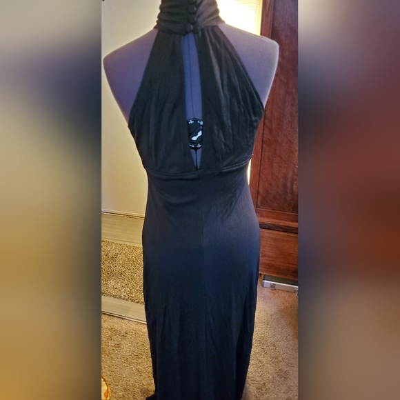 Vintage Pat Richards Black 70s Polyester Dress - Picture 4 of 8